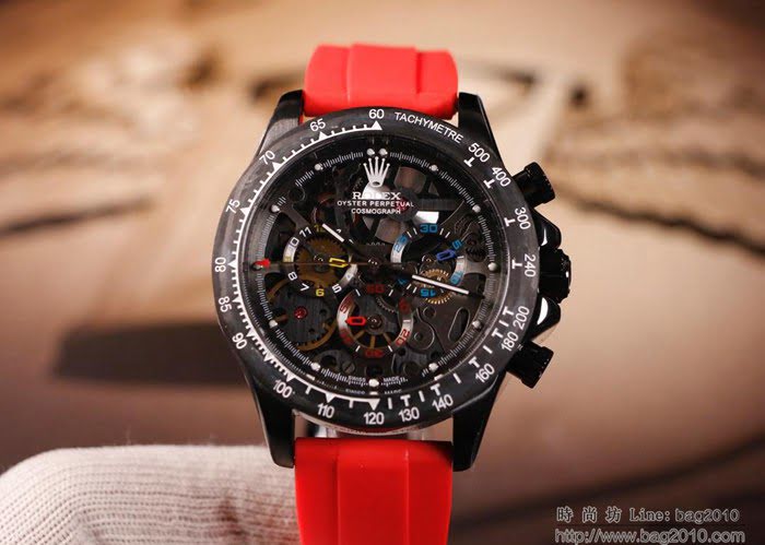 ROLEX勞力士 迪通拿Rolex Daytona 第一款碳纖維縷空機械 夜光功能 男士腕表  wssb4846